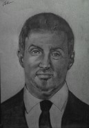 Picturi in creion / carbune Sylvester stallone