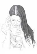 Picturi in creion / carbune Alexandra