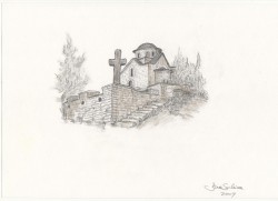Picturi in creion / carbune Capela stella maris