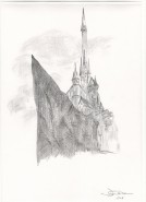 Picturi in creion / carbune Minas tirith