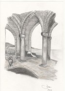 Picturi in creion / carbune Regina maria - balchik