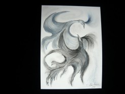 Picturi in creion / carbune Zbor