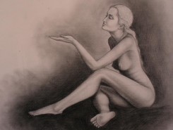 Picturi in creion / carbune Ana