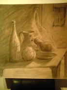 Picturi in creion / carbune Fructe