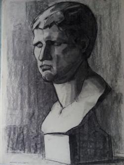 Picturi in creion / carbune c8 in studentie anii 70