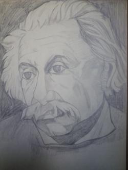 Picturi in creion / carbune Einstein