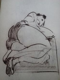 Picturi in creion / carbune st16 anii 70