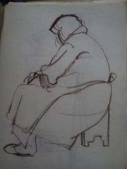 Picturi in creion / carbune st1 anii 70