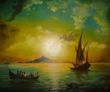 Picturi maritime navale Dimineata pe mare