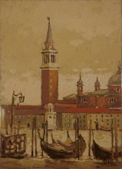 Picturi maritime navale Campanilul San Marco,Venetia