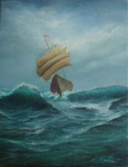 Picturi maritime navale Corabia RARUCA