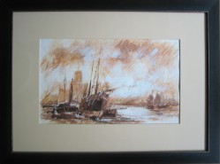 Picturi maritime navale Portul vechi