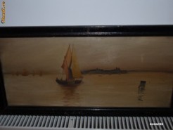 Picturi maritime navale Barca pe apa