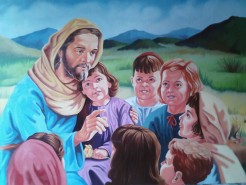 Picturi religioase Isus cu copiii