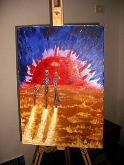 Picturi surrealism Drumul spre apus